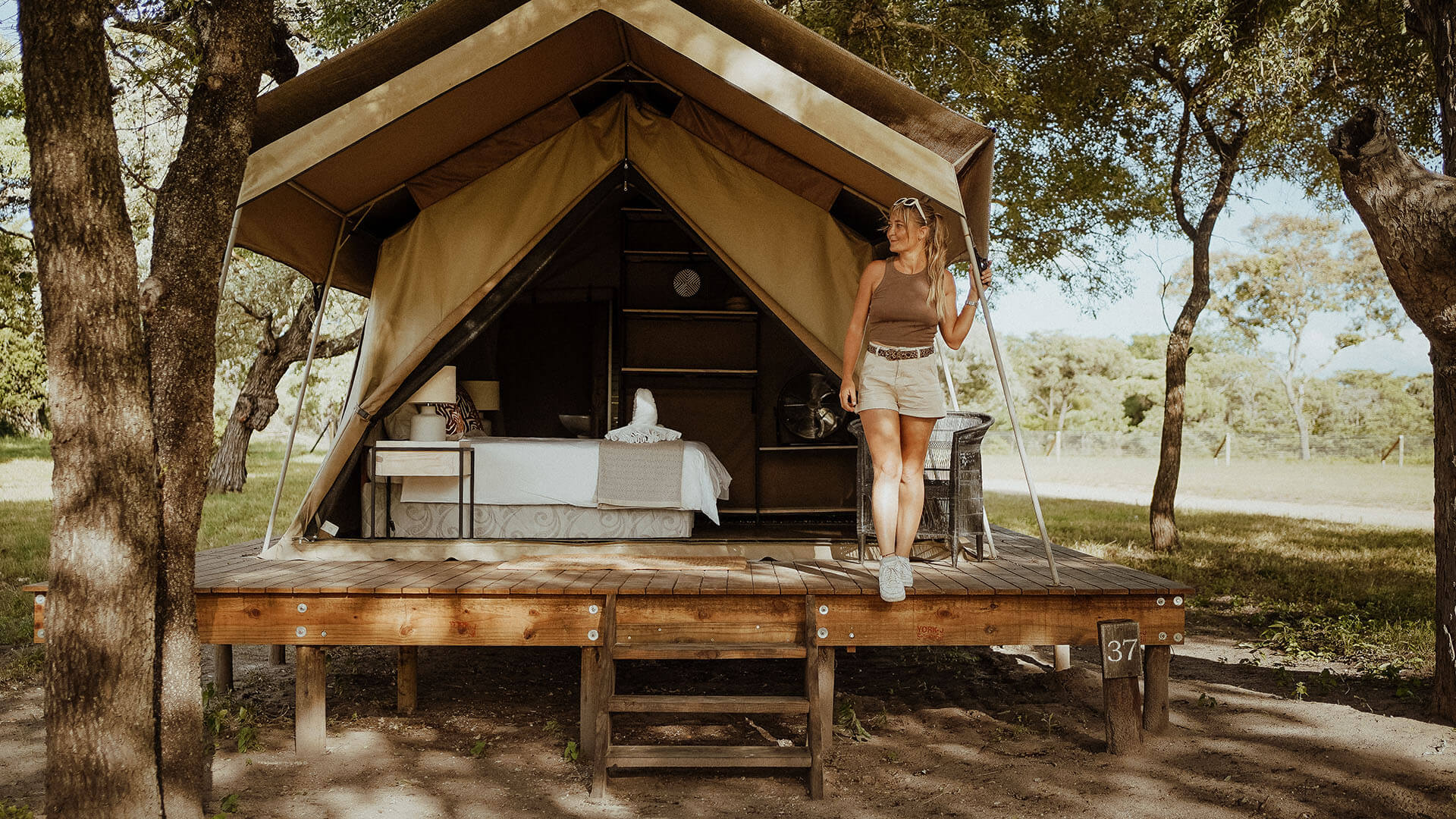 A tented suite at one of our lodges